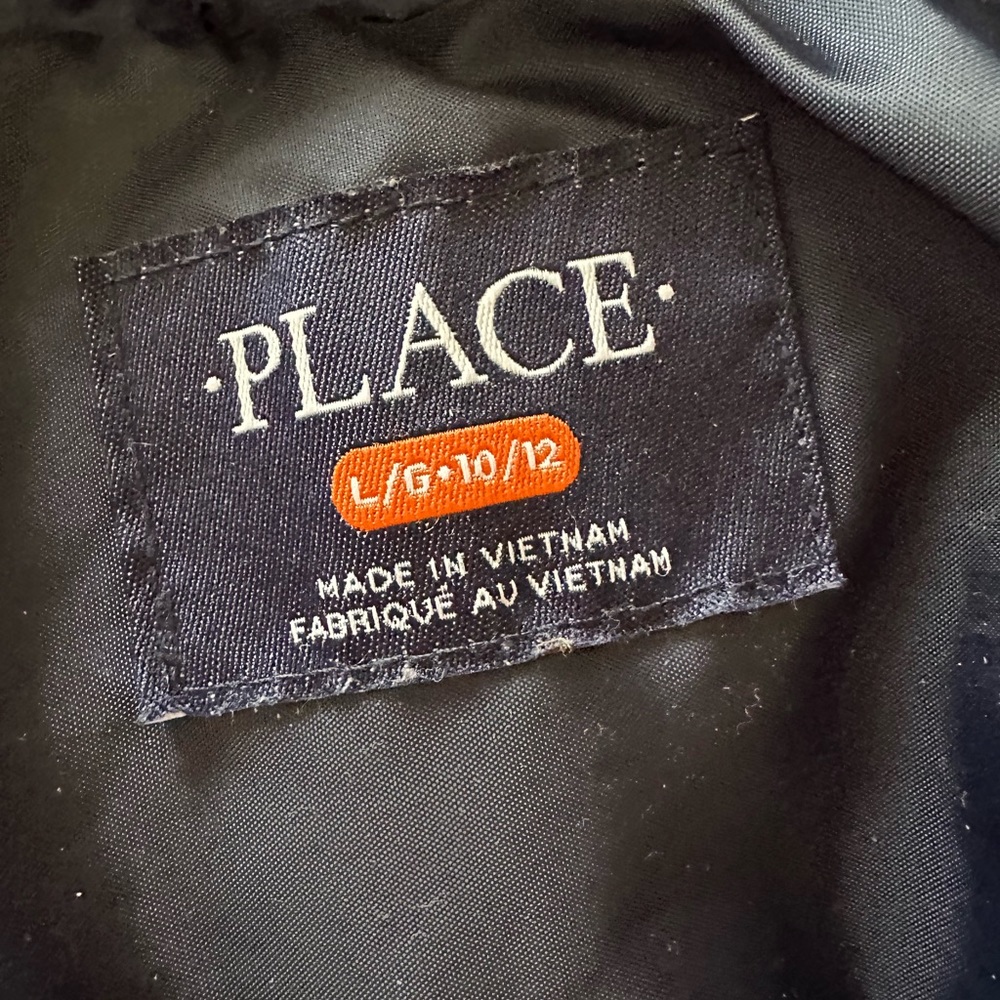The Children’s Place Navy Blue Puffer Coat Size 10/12 YLG - Picture 5 of 7